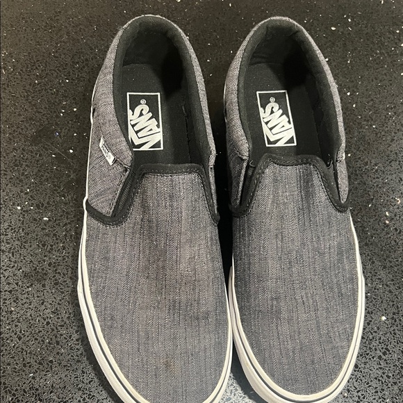 Vans Men's Charcoal Slip-On Sneakers - Picture 3 of 5